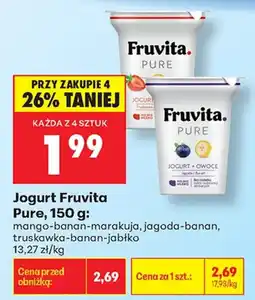 Biedronka Jogurt Fruvita Pure oferta