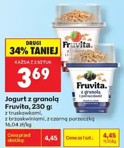 Biedronka Jogurt z granolą Fruvita oferta