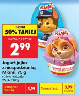 Biedronka Jogurt jajko z niespodzianką Miami oferta