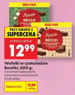 Biedronka Wafelki w czekoladzie Bonitki oferta