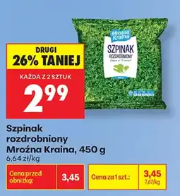 Biedronka Szpinak rozdrobniony Mroźna Kraina oferta