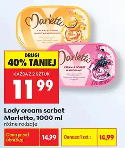 Biedronka Lody cream sorbet Marletto oferta