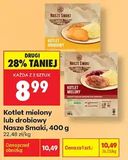 Biedronka Kotlet mielony lub drobiowy Nasze Smaki oferta
