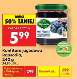 Biedronka Konfitura jagodowa Rapsodia oferta
