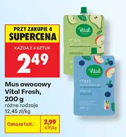 Biedronka Mus owocowy Vital Fresh oferta