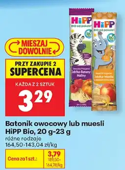 Biedronka Batonik owocowy lub muesli HiPP Bio oferta