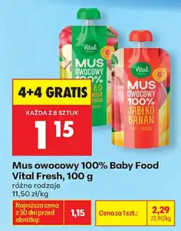 Biedronka Mus owocowy 100% Baby Food Vital Fresh oferta