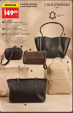 Biedronka Produkty skórzane marki Cholewiński oferta
