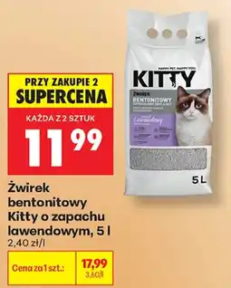 Biedronka Żwirek bentonitowy Kitty o zapachu lawendowym oferta
