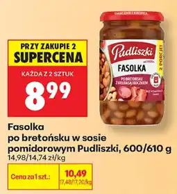 Biedronka Fasolka po bretońsku w sosie pomidorowym Pudliszki oferta