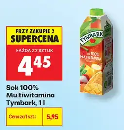 Biedronka Sok 100% Multiwitamina Tymbark oferta