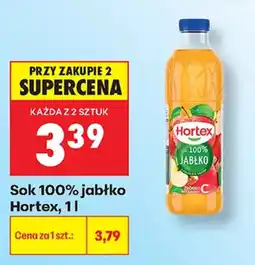 Biedronka Sok 100% jabłko Hortex oferta