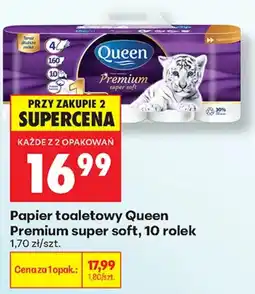 Biedronka Papier toaletowy Queen Premium super soft oferta