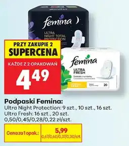 Biedronka Podpaski Femina oferta
