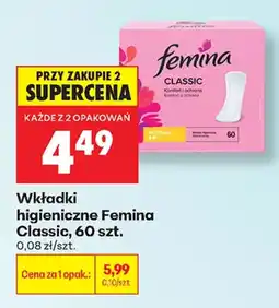 Biedronka Wkładki higieniczne Femina Classic oferta