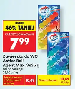 Biedronka Zawieszka do WC Active Ball Agent Max oferta