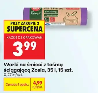 Biedronka Worki na śmieci z taśmą ściągającą Zosia oferta