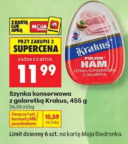 Biedronka Szyinka konserwowa z galaretką Krakus oferta