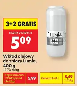 Biedronka Wkład olejowy do zniczy Lumia oferta