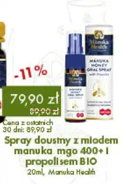Organic Farma Zdrowia Spray doustny z miodem manuka mgo 400+ i propolisem BIO oferta