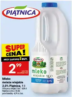 Twój Market Mleko świeże wiejskie 2,0% Piątnica oferta