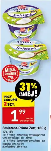 Twój Market Śmietana Primo Zott oferta