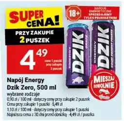 Twój Market Napój Energy Dzik Zero oferta