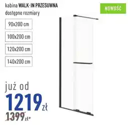 Cersanit kabina WALK-IN PRZESUWNA oferta