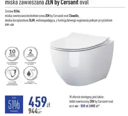 Cersanit miska zawieszana ZEN by Cersanit oval oferta
