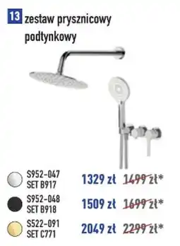 Cersanit zestaw prysznicowy podtynkowy oferta