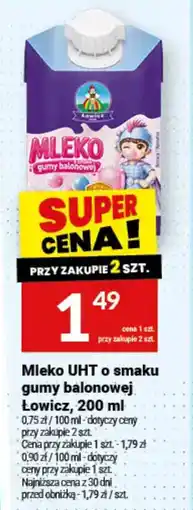 Twój Market Mleko UHT o smaku gumy balonowej Łowicz oferta