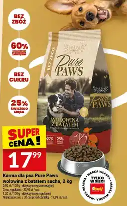 Twój Market Karma dla psa Pure Paws wołowina z batatem sucha oferta