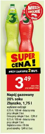 Twój Market Napój gazowany 20% soku Zbyszko oferta