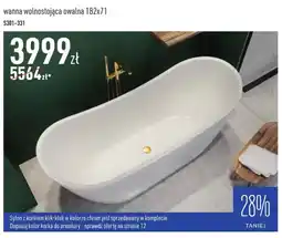 Cersanit wanna wolnostojąca owalna 182x71 oferta
