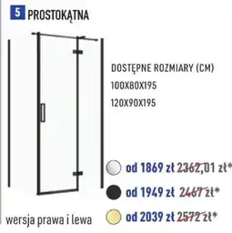 Cersanit PROSTOKĄTNA oferta