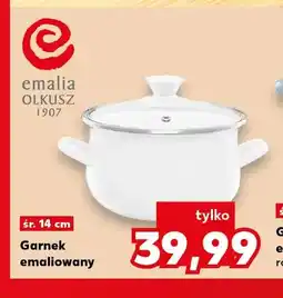 Kaufland Garnek emaliowany Emalia Olkusz 1907 14 cm oferta