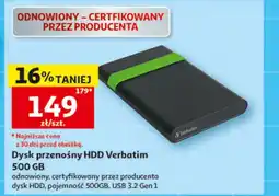 Auchan Dysk hdd Verbatim oferta