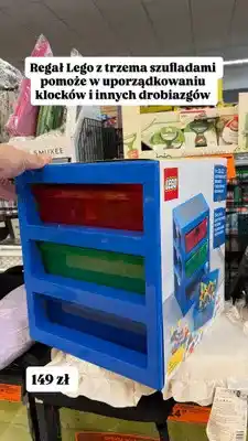 Biedronka Regał z trzema szufladami Lego oferta