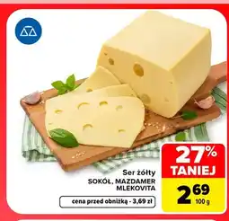 Carrefour Ser żółty Sokół Mlekovita oferta