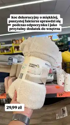Biedronka Koc dekoracyjny Smukee Home oferta