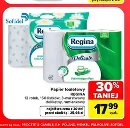 Carrefour Papier toaletowy 3-warstwowy delikatny Regina 12-pak oferta