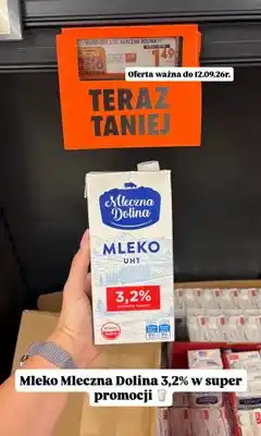 Biedronka Mleko UHT Mleczna Dolina 3,2% oferta