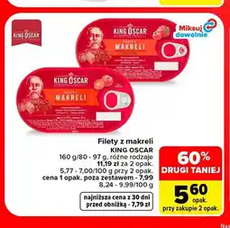 Carrefour Filety z makreli w sosie pomidorowym King Oscar oferta