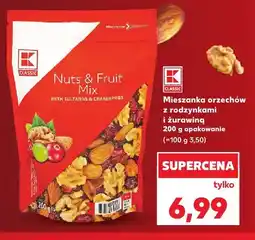 Kaufland Mieszanka orzechów z rodzynkami i żurawiną K-Classic oferta