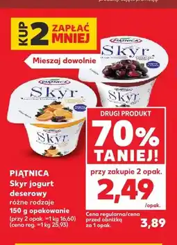Kaufland Jogurt deserowy Skyr Piątnica oferta