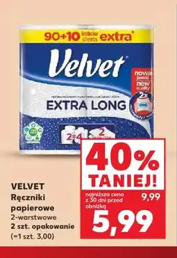 Kaufland Ręczniki papierowe 2-warstwowe Velvet Extra Long oferta