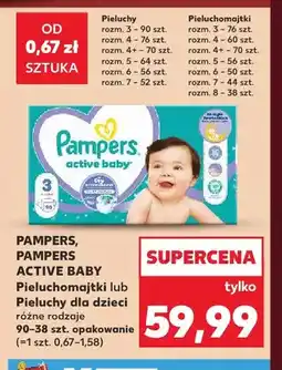 Kaufland Pieluchy dla dzieci Pampers Active Baby oferta
