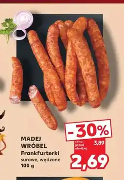 Kaufland Frankfurterki surowe wędzone Madej Wróbel oferta