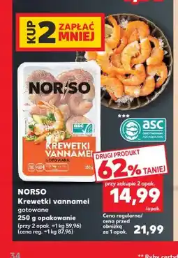 Kaufland Krewetki vannamei gotowane NORSO oferta