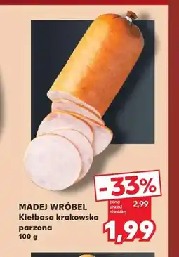 Kaufland Kiełbasa krakowska parzona Madej Wróbel oferta